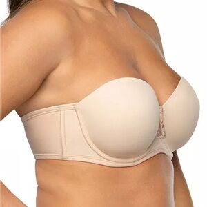 Vanity Fair Beauty Back Full Figure Strapless Underwire Bra 36B in Rose Beige